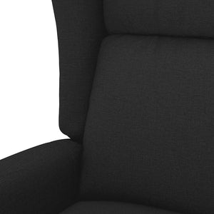 vidaXL Recliner Black Fabric
