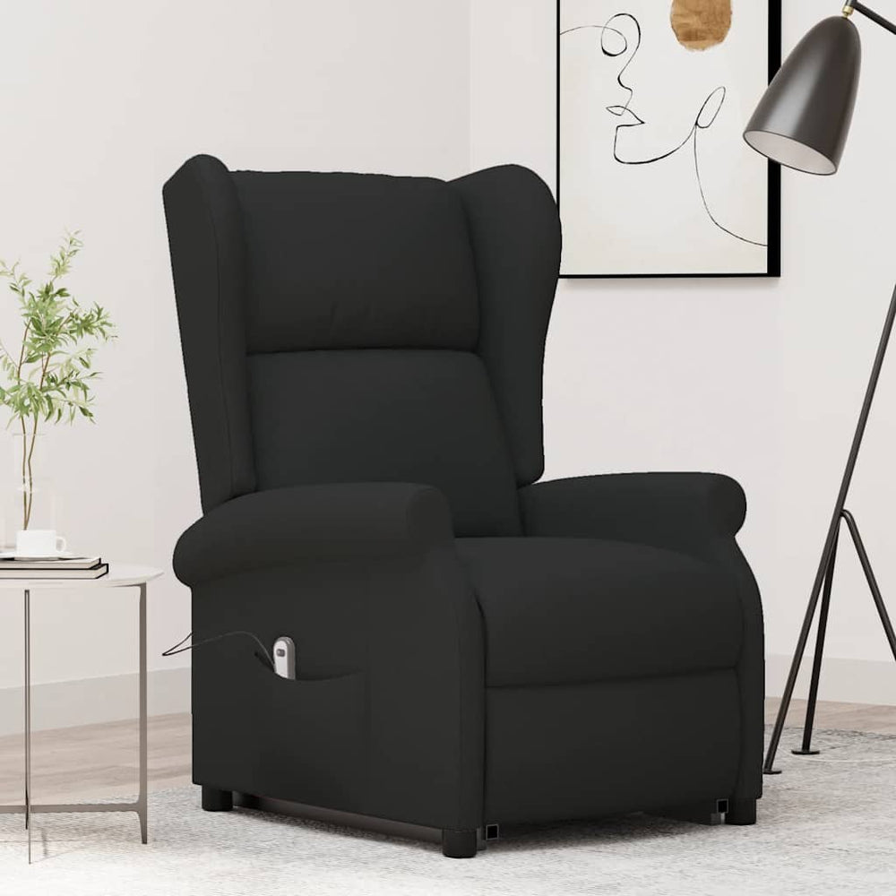 vidaXL Recliner Black Fabric