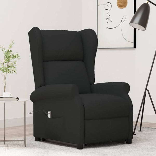 vidaXL Recliner Black Fabric