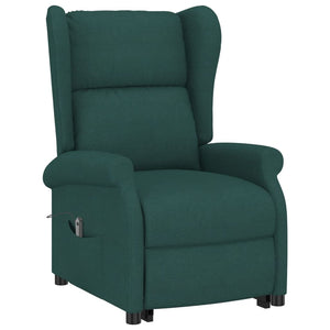 vidaXL Recliner Dark Green Fabric
