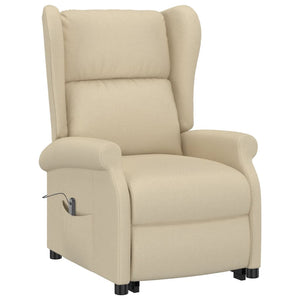 vidaXL Lift Recliner Cream Fabric