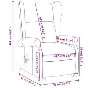 vidaXL Lift Recliner Cream Fabric