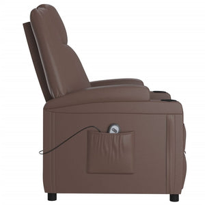 vidaXL Recliner Brown Faux Leather