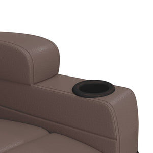 vidaXL Recliner Brown Faux Leather