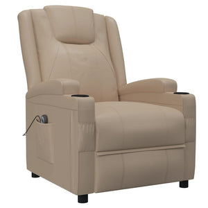 vidaXL Recliner Cappuccino Brown Faux Leather