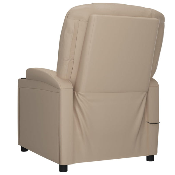 vidaXL Recliner Cappuccino Brown Faux Leather