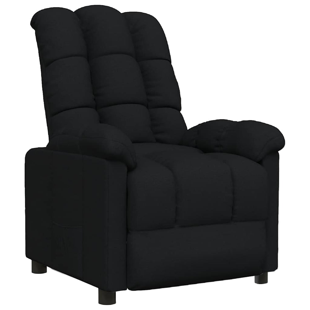 vidaXL Recliner Black Fabric