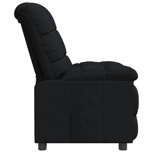 vidaXL Recliner Black Fabric