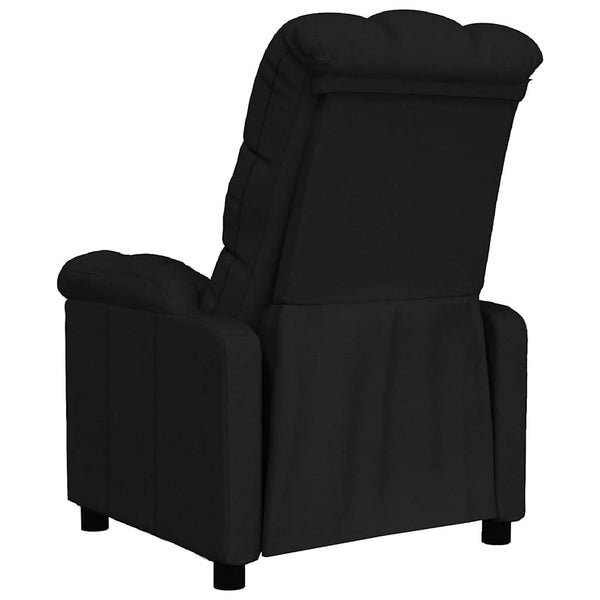 vidaXL Recliner Black Fabric