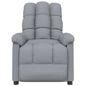 vidaXL Massage Recliner Light Grey Fabric