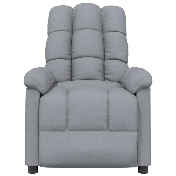 vidaXL Massage Recliner Light Grey Fabric