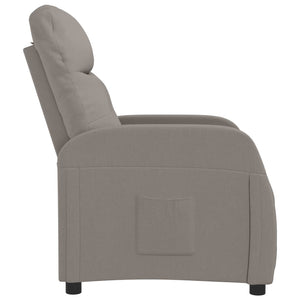 vidaXL Recliner Taupe Fabric