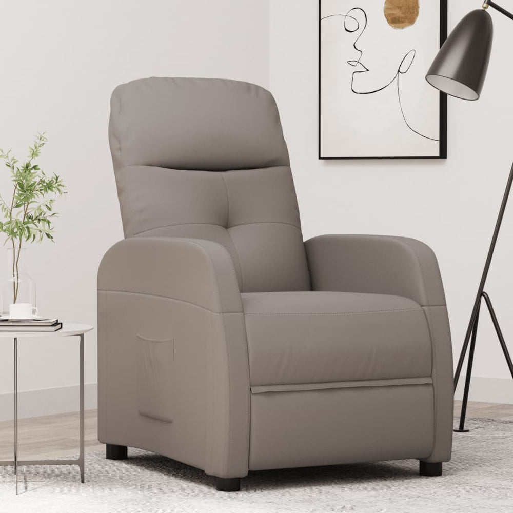 vidaXL Recliner Taupe Fabric