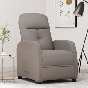 vidaXL Recliner Taupe Fabric