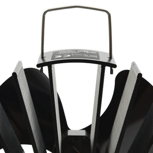 vidaXL Heat-Powered Stove Fan 3 Blades Black