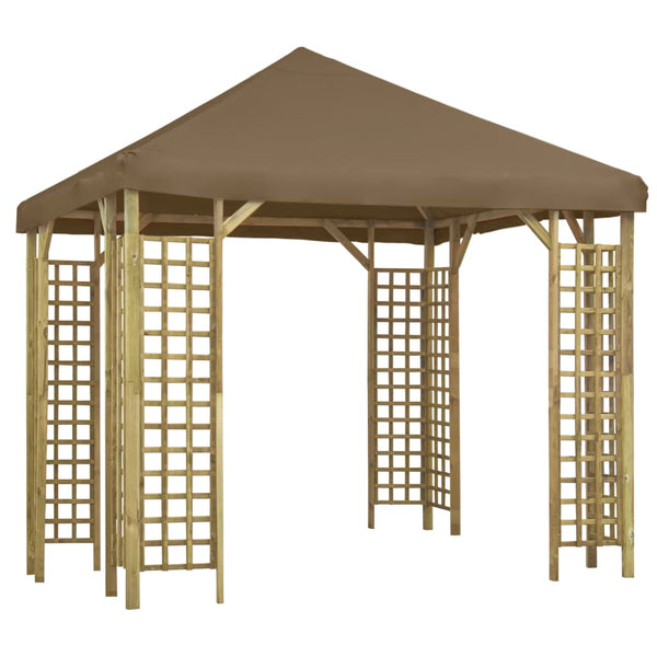 vidaXL Gazebo 3 x 3 m Taupe