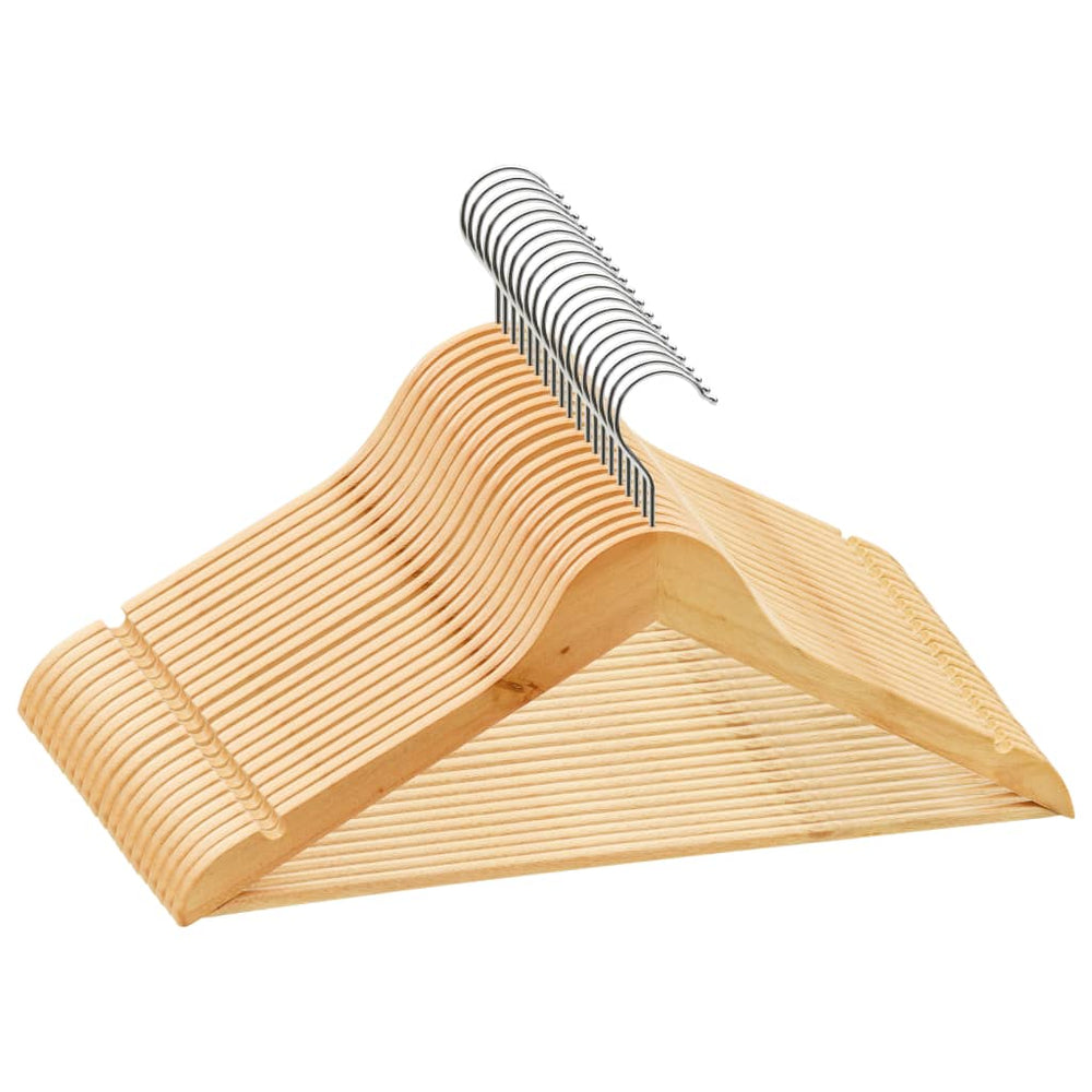 vidaXL 20 Piece Non-Slip Hardwood Hanger Set