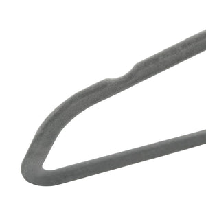 vidaXL 20 Pcs. Non-Slip Grey Velvet Hanger Set