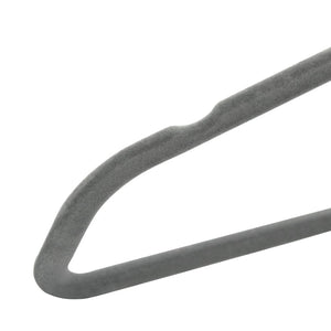 vidaXL 100-Piece Non-Slip Velvet Hanger Set Grey