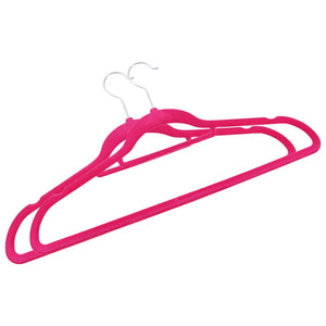 vidaXL 50-Piece Non-Slip Pink Velvet Hanger Set