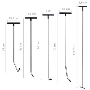 vidaXL 5-piece Dent Repair Tool Set Paintless Stainless Steel
