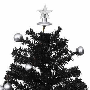 vidaXL Snowy Christmas Tree with Umbrella Base Black 75 cm PVC