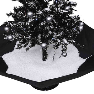 vidaXL Snowy Christmas Tree with Umbrella Base Black 75 cm PVC