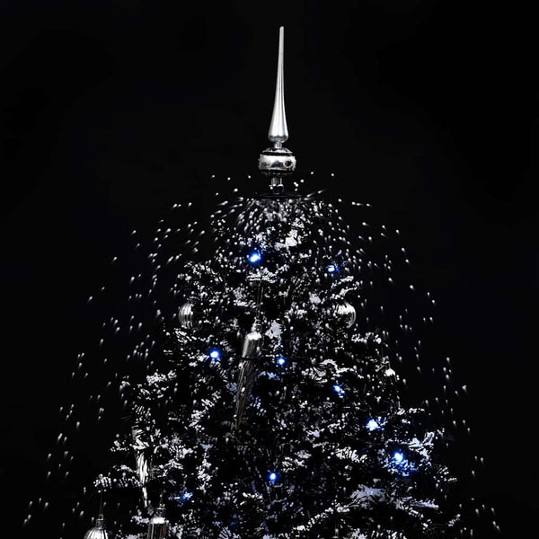 vidaXL Snowy Christmas Tree with Umbrella Base Black 170 cm PVC