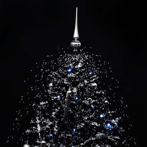vidaXL Snowy Christmas Tree with Umbrella Base Black 190 cm PVC