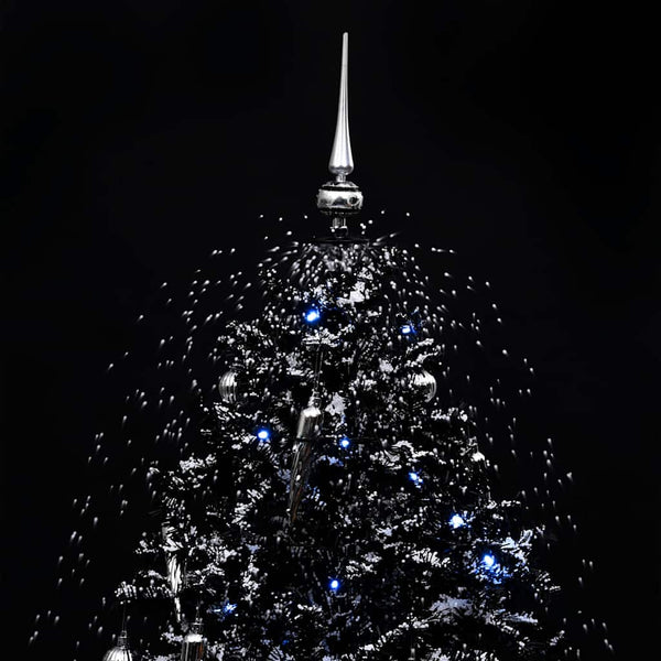 vidaXL Snowy Christmas Tree with Umbrella Base Black 190 cm PVC