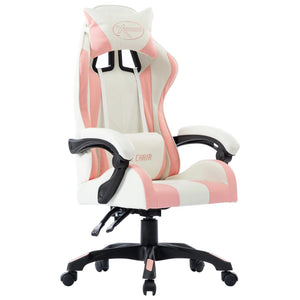 vidaXL Gaming Chair Pink Faux Leather