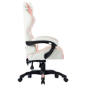 vidaXL Gaming Chair Pink Faux Leather