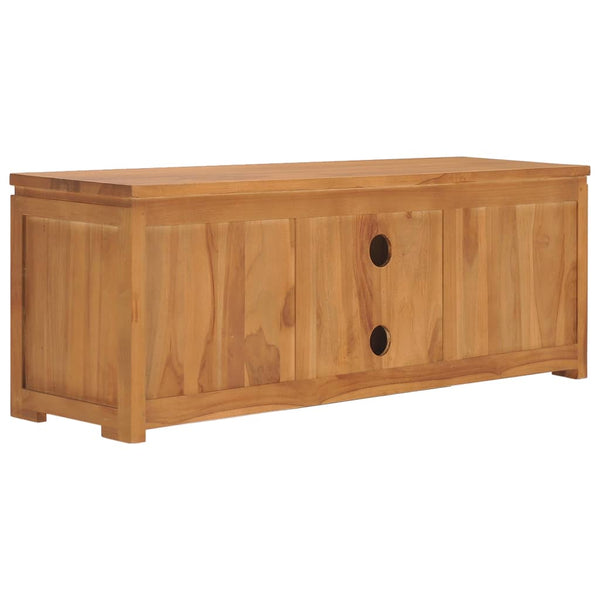vidaXL TV Cabinet 110 x 30 x 40 cm Solid Teak Wood