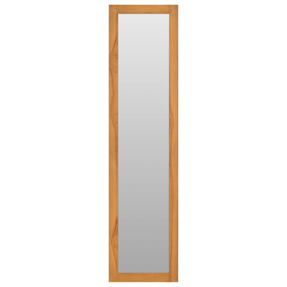 vidaXL Wall Mirror with Shelves 30x30x120 cm Solid Teak Wood