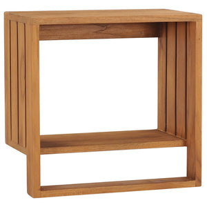 vidaXL Wall-Mounted Towel Rack 35×20×35 cm Solid Teak Wood