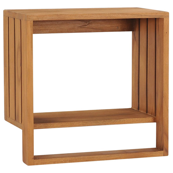 vidaXL Wall-Mounted Towel Rack 35×20×35 cm Solid Teak Wood