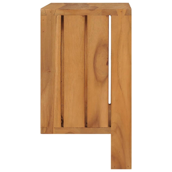 vidaXL Wall-Mounted Towel Rack 35×20×35 cm Solid Teak Wood