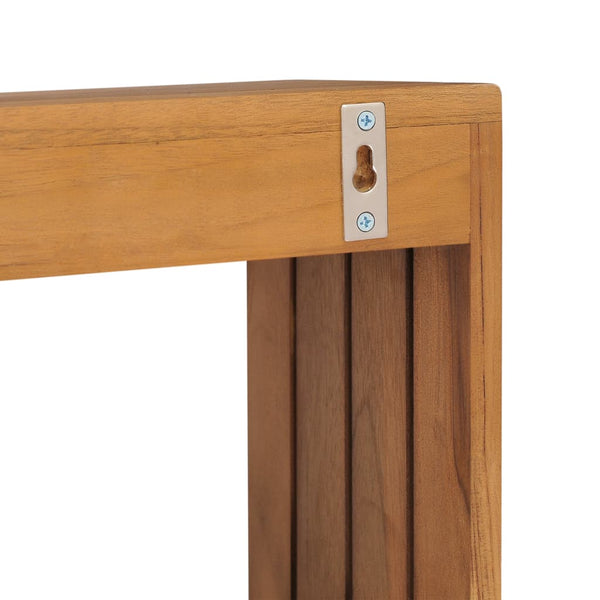vidaXL Wall-Mounted Towel Rack 35×20×35 cm Solid Teak Wood