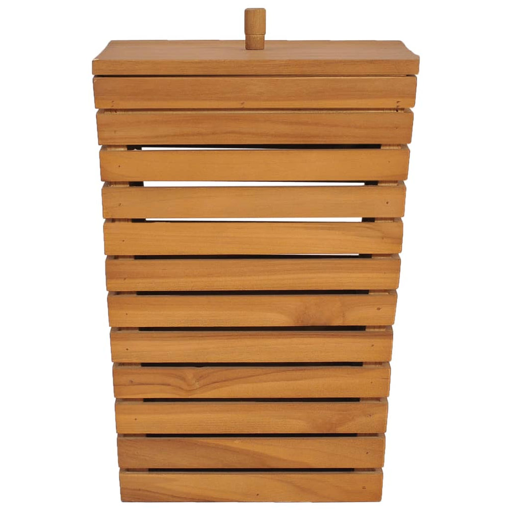 vidaXL Laundry Basket 30x30x45 cm Solid Teak Wood