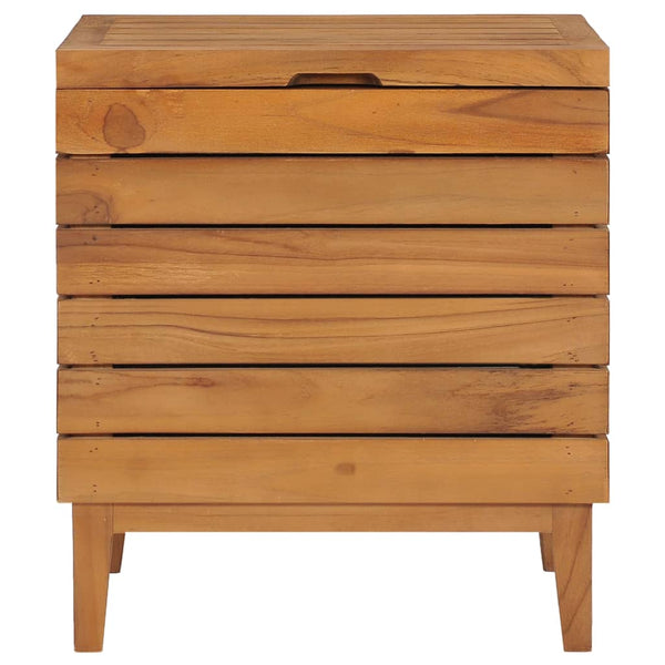 vidaXL Laundry Basket 40x30x45 cm Solid Teak Wood