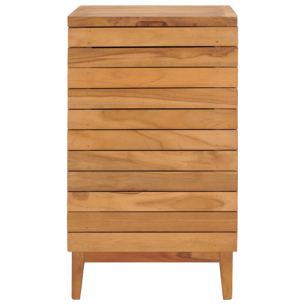 vidaXL Laundry Basket 40x40x70 cm Solid Teak Wood