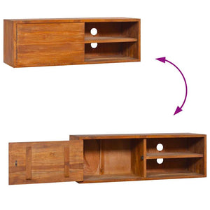 vidaXL Wall-Mounted TV Cabinet 90x30x30 cm Solid Teak Wood