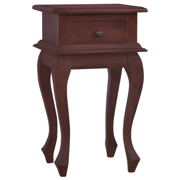 vidaXL Classic Bedside Table Brown 35x30x60 cm Solid Mahogany Wood