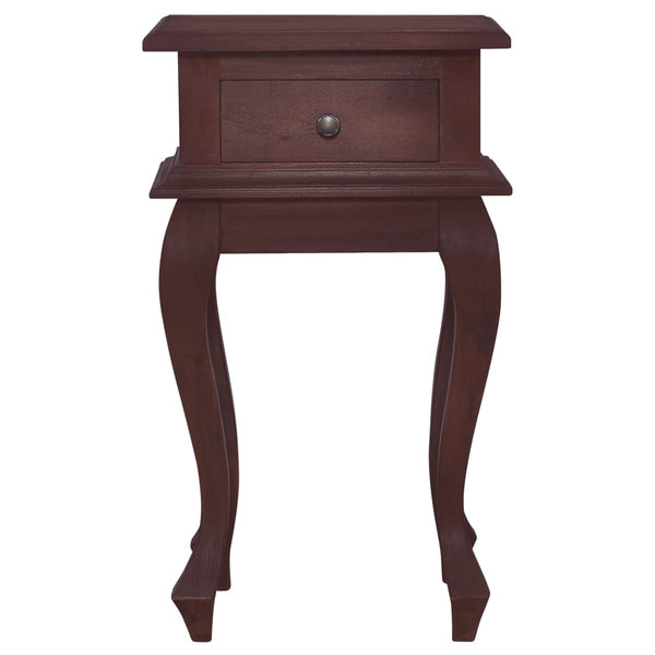 vidaXL Classic Bedside Table Brown 35x30x60 cm Solid Mahogany Wood
