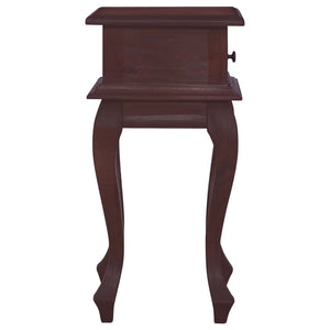 vidaXL Classic Bedside Table Brown 35x30x60 cm Solid Mahogany Wood