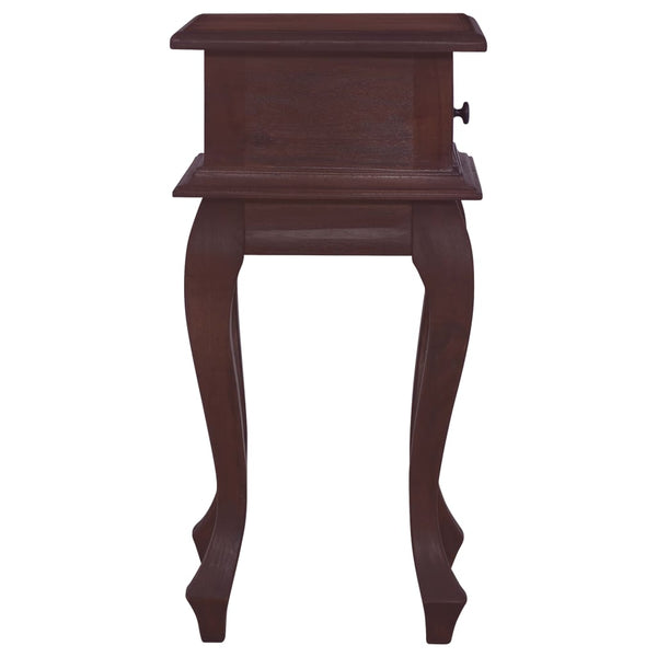 vidaXL Classic Bedside Table Brown 35x30x60 cm Solid Mahogany Wood