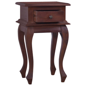 vidaXL Classic Bedside Table Brown 35x30x60 cm Solid Mahogany Wood