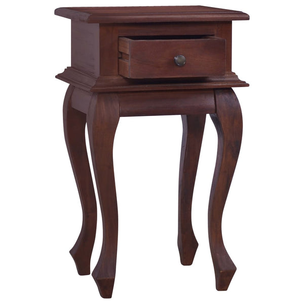 vidaXL Classic Bedside Table Brown 35x30x60 cm Solid Mahogany Wood