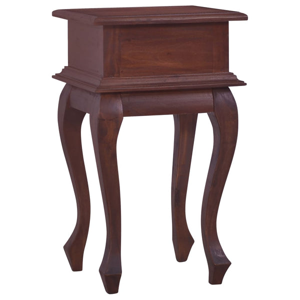 vidaXL Classic Bedside Table Brown 35x30x60 cm Solid Mahogany Wood