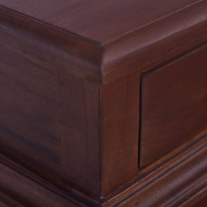 vidaXL Classic Bedside Table Brown 35x30x60 cm Solid Mahogany Wood